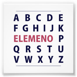 Englisch Alphapbet ELEMENO Song Fotodruck