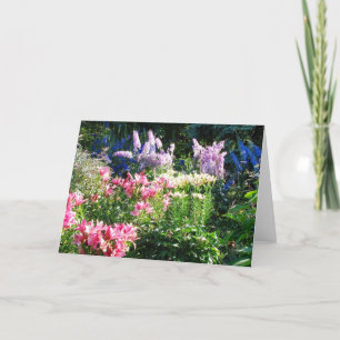 Englisch arbeitet Gruß-Karte im Garten Karte