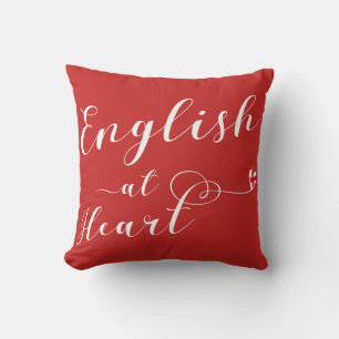 Englisch at Heart Throw Cushion, England Kissen