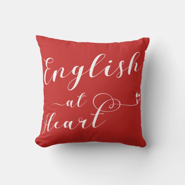 Englisch at Heart Throw Cushion, England Kissen (Vorderseite)