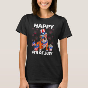 Englisch Bulldog Hund American Flag Happy 4. Jul T-Shirt