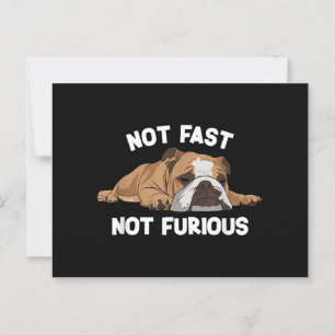 Englisch Bulldog schlafen nicht schnell, nicht wüt Postkarte