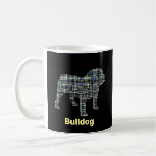 Englisch Bulldog Yellow & Black Grill Lines Coffee Kaffeetasse
