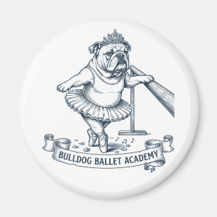 Englisch Bulldogge Ballet Lustiger Hund Ballerina Magnet