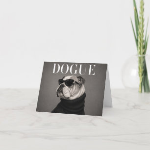 Englisch Bulldogge Chic Hund Danke Karte