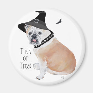 Englisch Bulldogge Halloween Magnet
