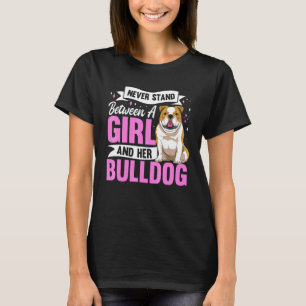 Englisch Bulldogge Hundebekleidung für Frauen Mädc T-Shirt