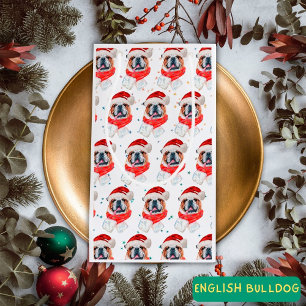 Englisch Bulldogge Hunderasse Weihnachten Kleine Geschenktüte