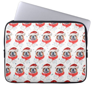 Englisch Bulldogge Hunderasse Weihnachten Laptopschutzhülle