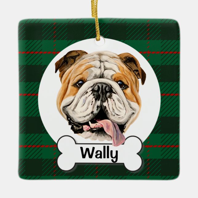 Englisch Bulldogge Ornament (Vorderseite)