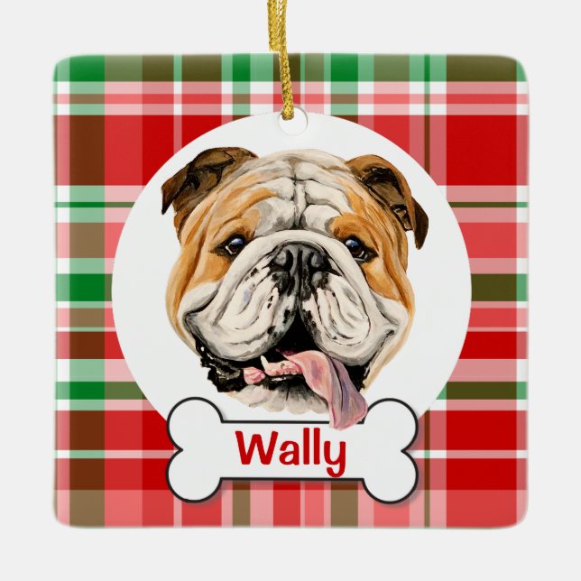 Englisch Bulldogge Ornament (Vorderseite)