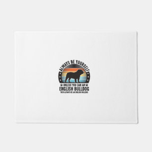 Englisch Bulldogge Vintage Sonnenuntergang Hunde L Fußmatte