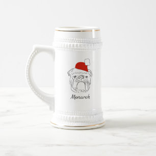 Englisch Bulldogge Weihnachten Bierglas