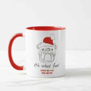 Englisch Bulldogge Weihnachten Tasse