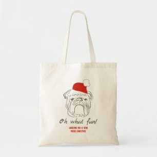 Englisch Bulldogge Weihnachten Tragetasche