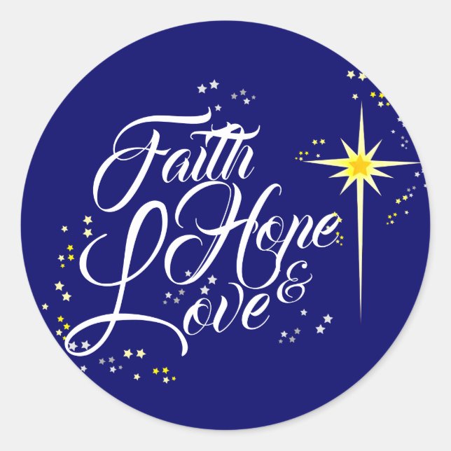 ENGLISCH christliche CHRISTMAS drei Könige Tag Runder Aufkleber (Vorderseite)