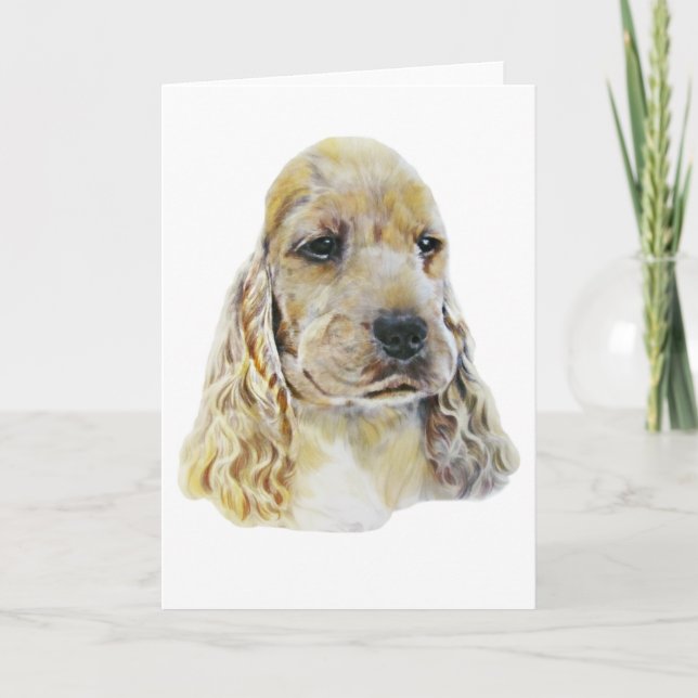 Englisch Cocker spaniel Feiertagskarte (Vorderseite)