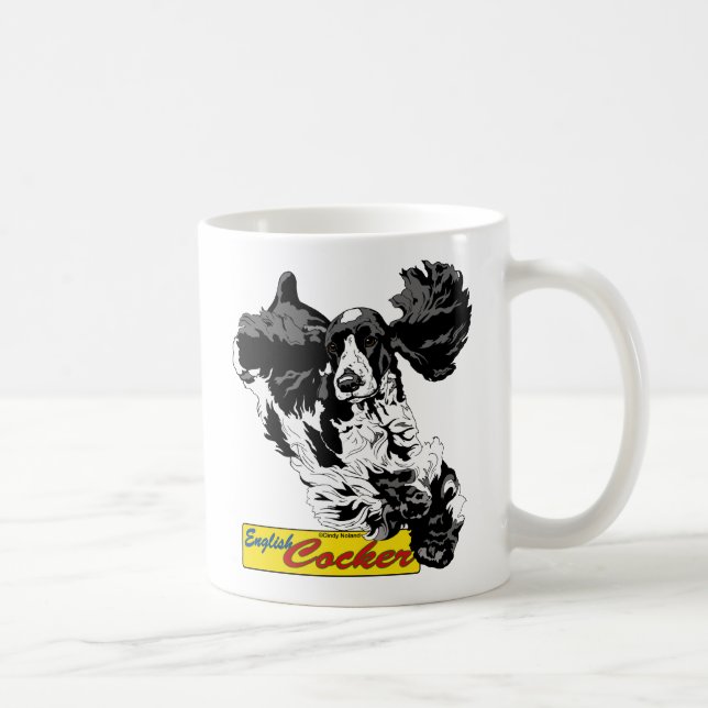 Englisch-Cocker spaniel-Springen Tasse (Rechts)
