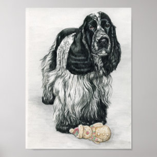 Englisch Cocker Spanisch Dog Art Print Poster