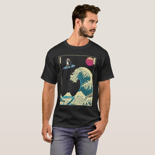Englisch Cocker Spanischer Hund Surfen auf einem K T-Shirt (Vorne ganz)