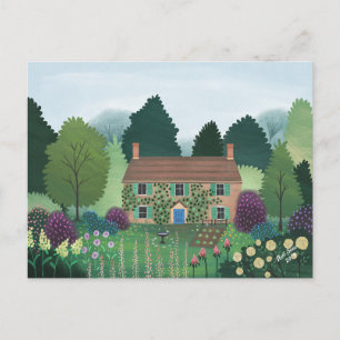 Englisch Country Hütte House Postkarte