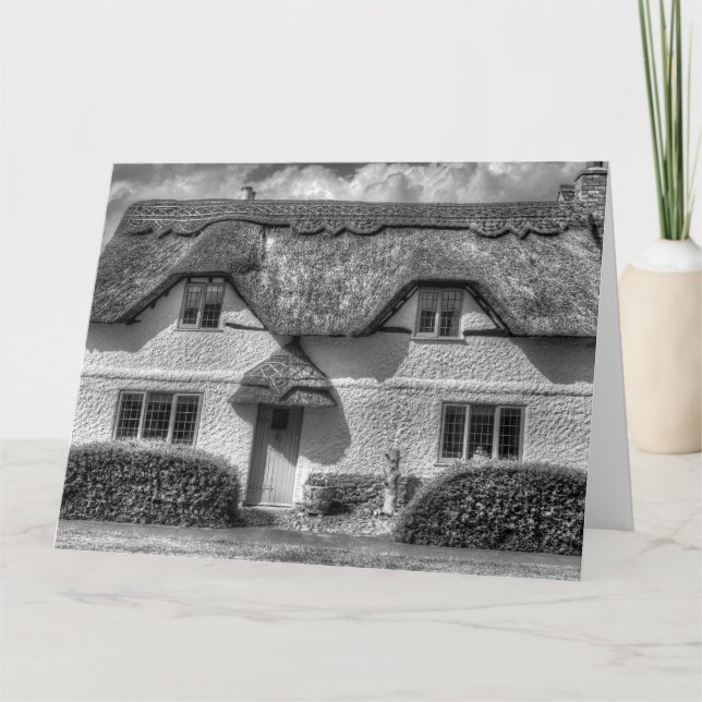 Englisch Country Thatched Hütte Karte (Vorderseite)