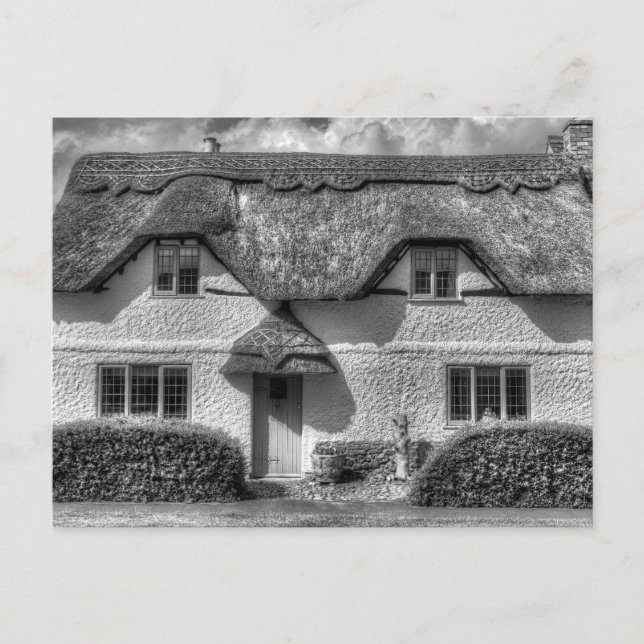 Englisch Country Thatched Hütte Postkarte (Vorderseite)