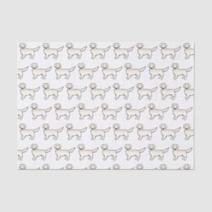 Englisch Cream Golden Retriever Cartoon Dog Muster Seidenpapier