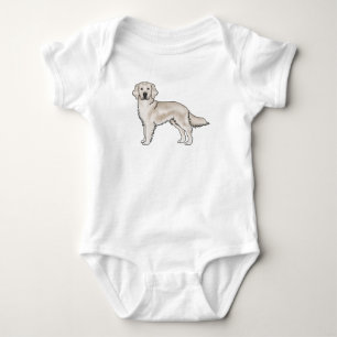 Englisch Cream Golden Retriever Dog Adorable Baby Strampler