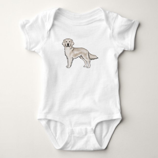 Englisch Cream Golden Retriever Dog Adorable Baby Strampler (Vorderseite)