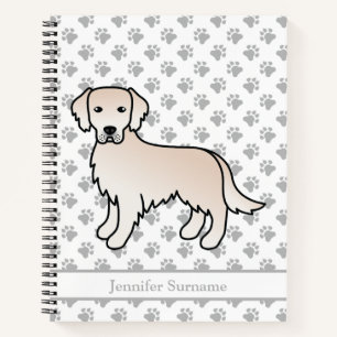Englisch Cream Golden Retriever Dog & Custom Text Notizbuch