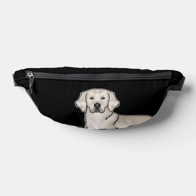 Englisch Cream Golden Retriever Dog Schwarz Bauchtasche (Ablage )