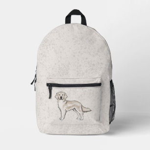 Englisch Cream Golden Retriever Niedlich Hund Beig Bedruckter Rucksack