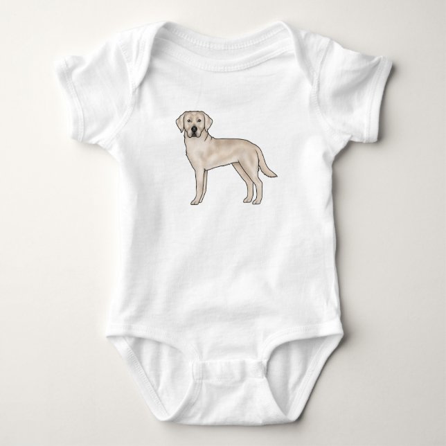 Englisch Cream Labrador Retriever Adorable Labrado Baby Strampler (Vorderseite)