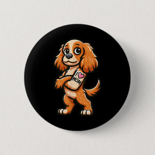 Englisch Er Spanisch I Liebe Mama Funny Dog Tattoo Button
