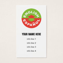 Englisch Español zweisprachiges Symbol