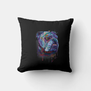 Englisch Farbenfroge Bulldogge Geschenk Eine Engli Kissen