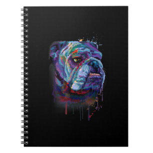 Englisch Farbenfroge Bulldogge Geschenk Eine Engli Notizblock