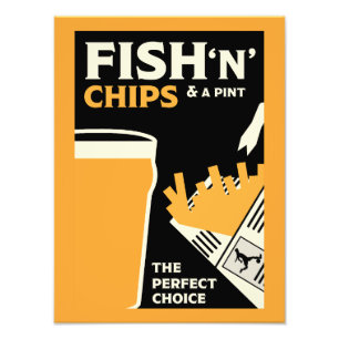 Englisch Fisch und Chips Fotodruck