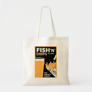 Englisch Fisch und Chips Tragetasche
