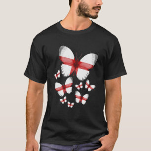 Englisch Flag Butterfly Idee für Frauen & Flaggen T-Shirt