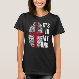 Englisch Flag Dna Fingerprint England St George Cr T-Shirt