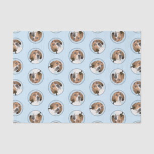 Englisch Foxhound Malerei Niedlich Original Hunde  Seidenpapier