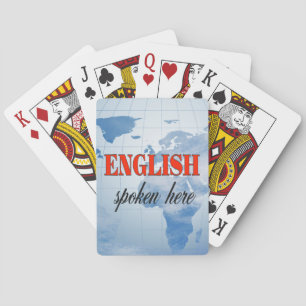 Englisch gesprochen hier bewölkte Erde Spielkarten