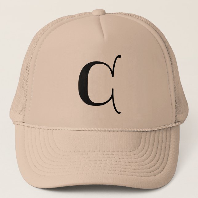 Englisch Gothic Monogram Letter C Truckerkappe (Vorderseite)