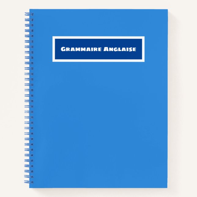 Englisch Grammar Notebook Notizbuch (Vorderseite)