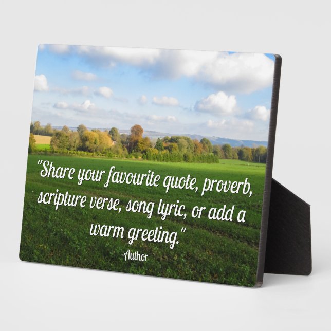 Englisch Herbst Landschaft - Personalisiert Fotoplatte (Seite)