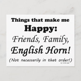 Englisch Horn macht mich glücklich Postkarte