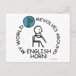 Englisch Horn - World Revolves rund Postkarte