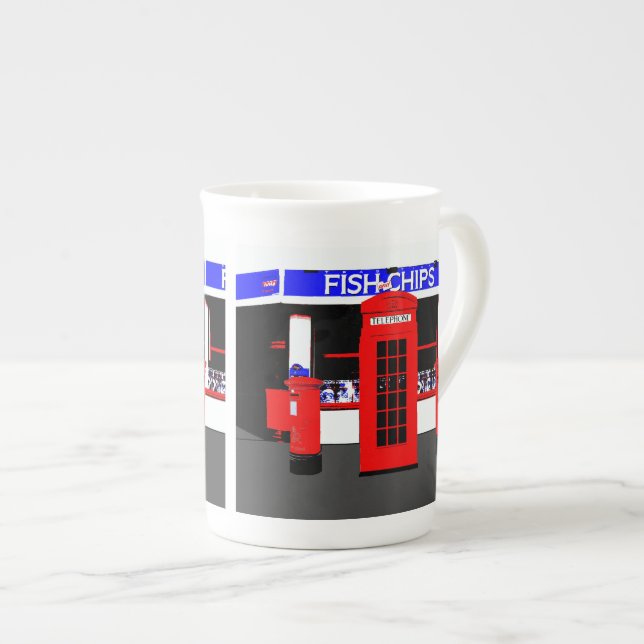 Englisch Icons Typisch England Prozellantasse (Vorderseite Rechts)